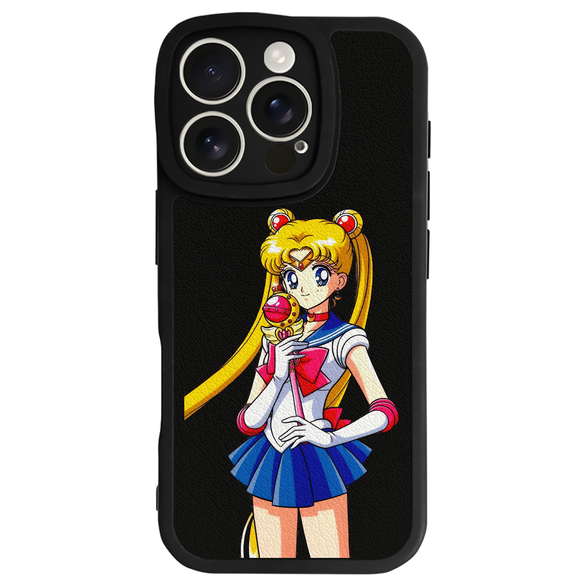 （画像用） 美少女戦士セーラームーン 月野 うさぎ つきの うさぎ Sailor Moon Tsukino Usagi 【iPhone 16シリーズ対応】シリコンスマホケース（レザー調） 材質：シリコン